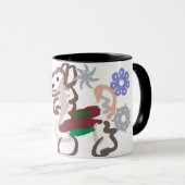 Llama-Winter-Spaß Tasse (VorderseiteRechts)