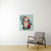 Llama with her little girl wall art wandteppich (Beispiel)