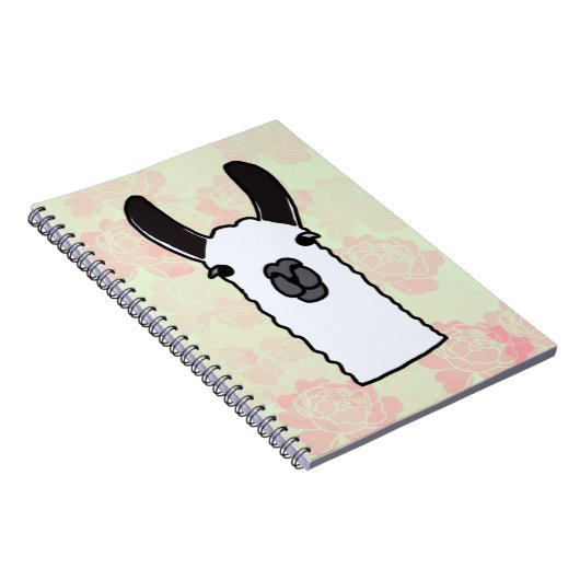 Llama with Peonies Notizblock (Rechte Seite)