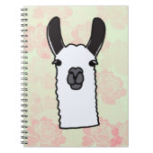 Llama with Peonies Notizblock (Vorderseite)