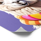 Llama Wrapped in Warmth: Scarf Edition Poster (Ecke)