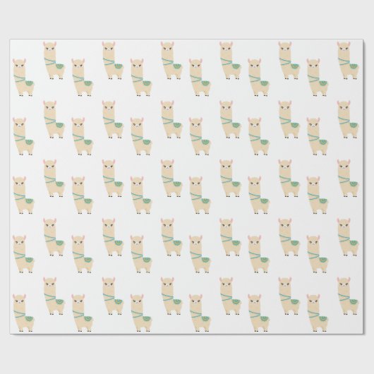 Llama Wrapping Paper Geschenkpapier (Flach)