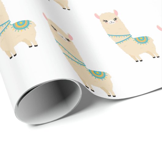 Llama Wrapping Paper Geschenkpapier (Rolleneckpunkt)