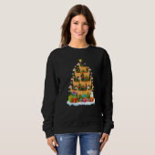 Llama  Xmas Holiday  Llama Christmas Tree Sweatshirt (Vorne ganz)