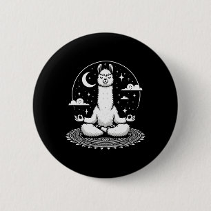 Llama Yoga Lamaste Namaste Meditation  Button