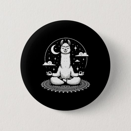 Llama Yoga Lamaste Namaste Meditation Button (Vorderseite)