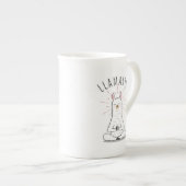 Llama Yoga Pose mit Lamaste-Kaffee-Tasse Porzellantasse (Vorderseite Rechts)