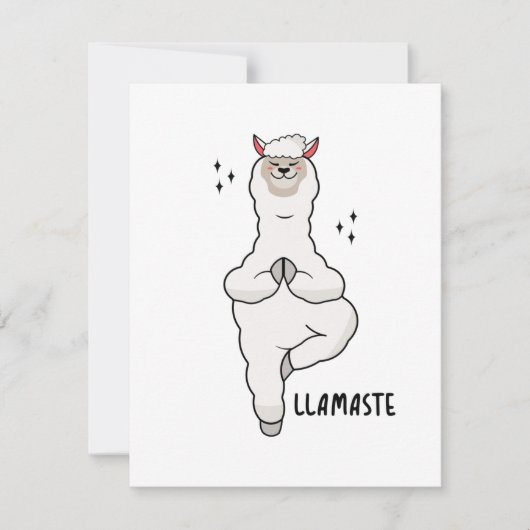 Llama Yoga-Pose mit Llamaste (Vorderseite)