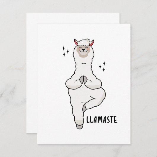 Llama Yoga-Pose mit Llamaste (Vorne/Hinten)