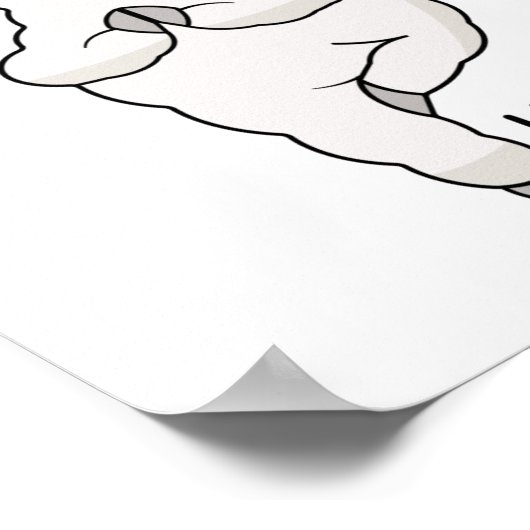 Llama Yoga-Pose mit Llamaste Poster (Ecke)