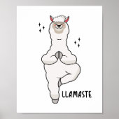 Llama Yoga-Pose mit Llamaste Poster (Vorne)