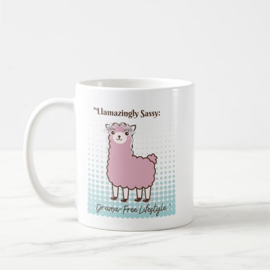 LLAMA-ZITAT KAFFEETASSE (Links)