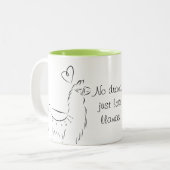Llama Zweifarbige Tasse (Vorderseite Links)