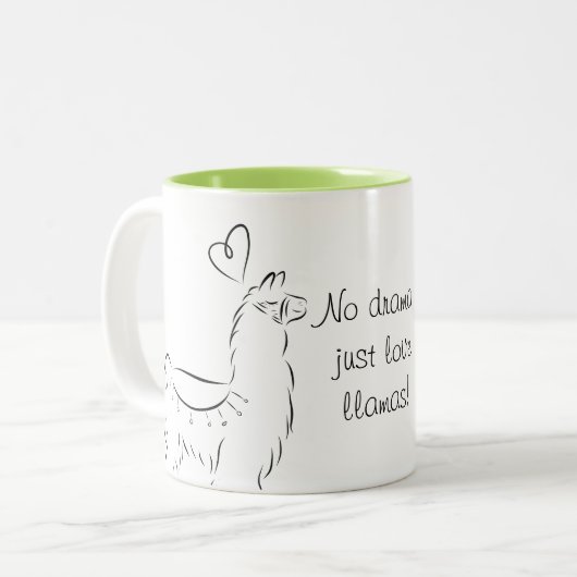 Llama Zweifarbige Tasse (Vorderseite Links)