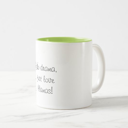 Llama Zweifarbige Tasse (VorderseiteRechts)