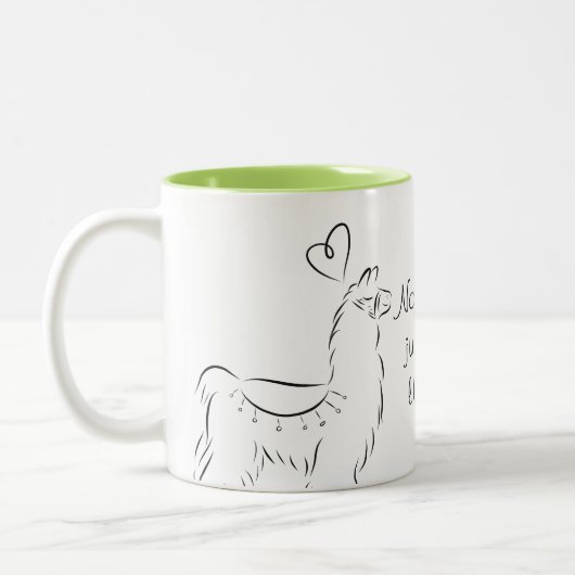 Llama Zweifarbige Tasse (Links)