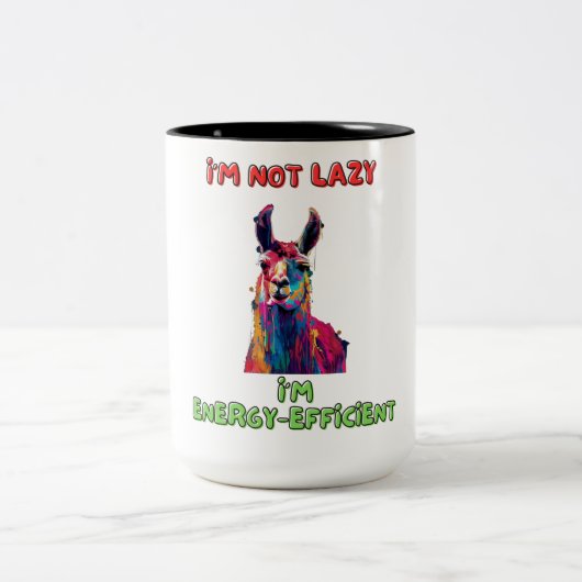 Llama Zweifarbige Tasse (Mittel)