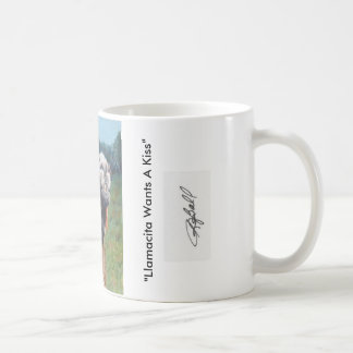 "Llamacita Kaffee-Tasse will eines Kusses" Kaffeetasse