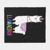 Llamacorn - Funny Unicorn Llama Fleecedecke (Vorderseite (Horizontal))