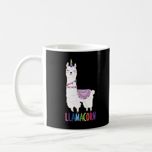 Llamacorn - Funny Unicorn Llama Kaffeetasse (Links)