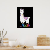 Llamacorn - Funny Unicorn Llama Poster (Küche)