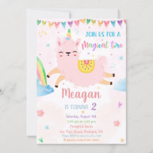 Llamacorn Geburtstagseinladung Magischer Geburtsta