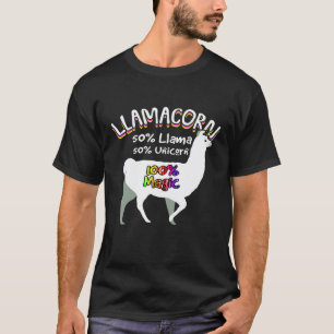 LLamacorn halb Lama halb Einhorn T-Shirt