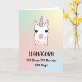 Llamacorn Karte (Gelbe Blume)