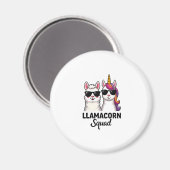 Llamacorn Squad Funny Unicorn Llama Squad Christma Magnet (Vorderseite/Rückseite)