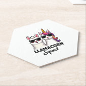 Llamacorn Squad Funny Unicorn Llama Squad Christma Untersetzer (angewinkelt)