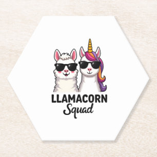 Llamacorn Squad Lustiges Einhorn Llama Squad Weihn Untersetzer