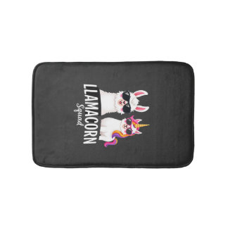 Llamacorn-Truppe Lustiges Einhorn Llama Squad Weih Badematte
