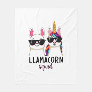 Llamacorn-Truppe Lustiges Einhorn Llama Squad Weih Fleecedecke