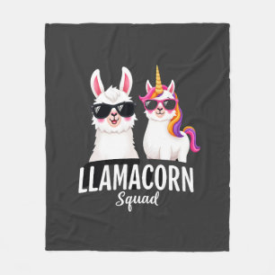 Llamacorn-Truppe Lustiges Einhorn Llama Squad Weih Fleecedecke