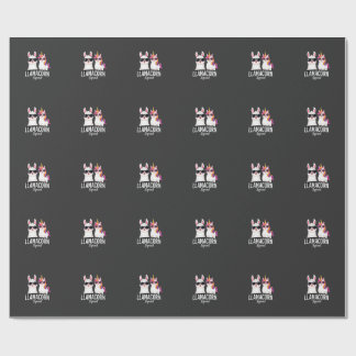 Llamacorn-Truppe Lustiges Einhorn Llama-Truppe Wei Geschenkpapier