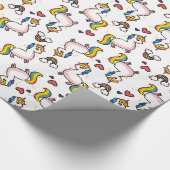 Llamacorn Verrücktheit Geschenkpapier (Ecke)