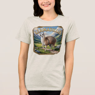 Llamadillo Fotografischer Combo Kreatur Funny Tri-Blend Shirt