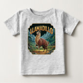Llamadillo Illustration Combo Creature Funny Baby T-shirt (Vorderseite)