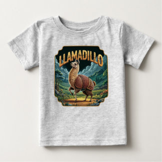 Llamadillo Illustration Combo Creature Funny Baby T-shirt