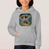 Llamadillo Illustration Combo Creature Funny Hoodie (Vorderseite)