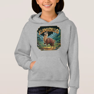 Llamadillo Illustration Combo Creature Funny Hoodie