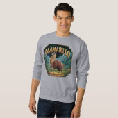 Llamadillo Illustration Combo Creature Funny Sweatshirt (Vorne ganz)