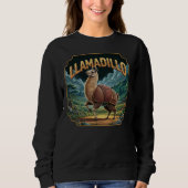 Llamadillo Illustration Combo Creature Funny Sweatshirt (Vorderseite)