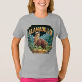 Llamadillo Illustration Combo Creature Funny T-Shirt (Vorderseite)