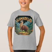Llamadillo Illustration Combo Creature Funny T-Shirt (Vorderseite)