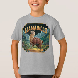 Llamadillo Illustration Combo Creature Funny T-Shirt