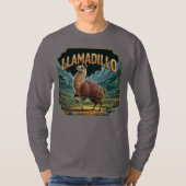 Llamadillo Illustration Combo Creature Funny T-Shirt (Vorderseite)
