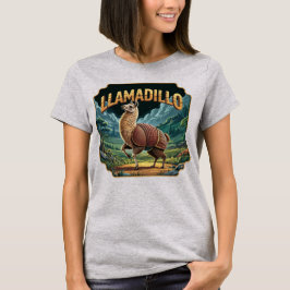 Llamadillo Illustration Combo Creature Funny T-Shirt