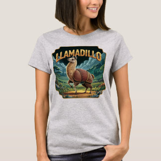 Llamadillo Illustration Combo Creature Funny T-Shirt