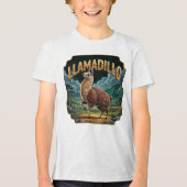 Llamadillo Illustration Combo Creature Funny Tri-Blend Shirt (Vorderseite)